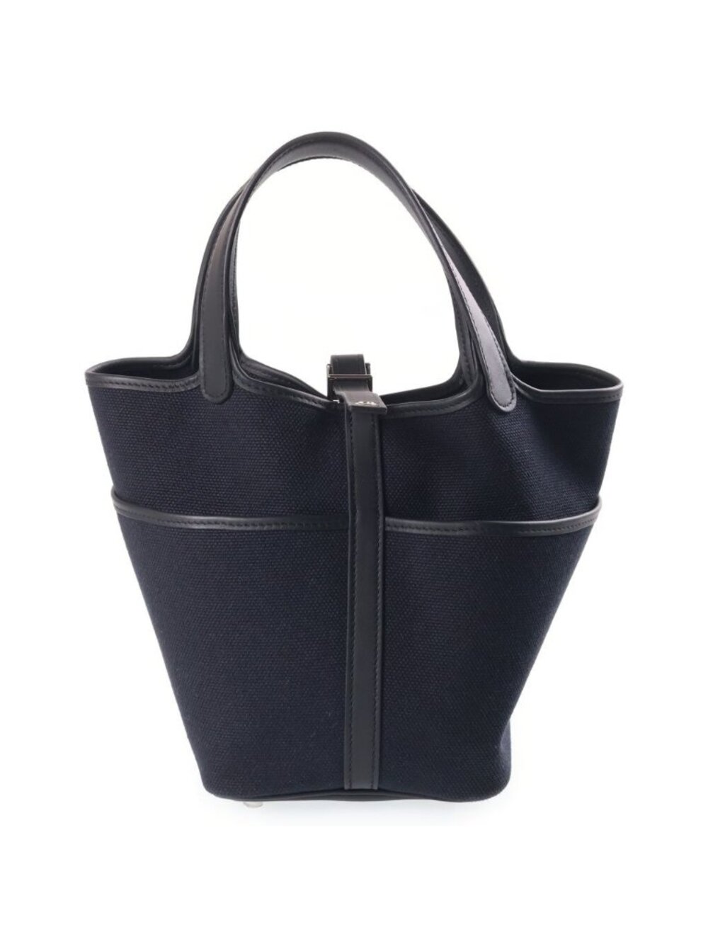 Hermes Picotin Lock PM Cargo Pocket Black Swift Canvas Handbag
